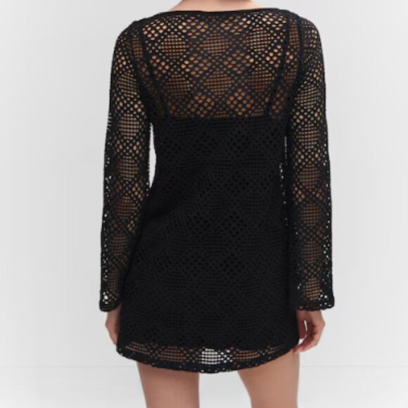 Mango Geometric-Pattern Openwork Dress - Picture 2 of 2